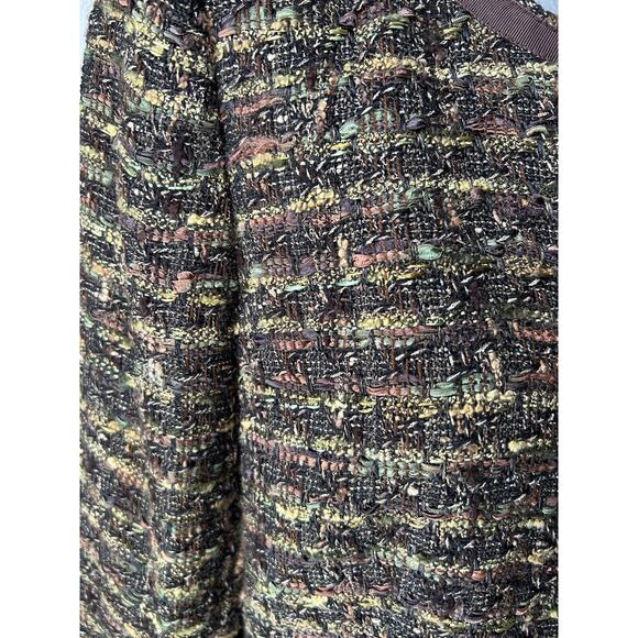 Lafayette 148 New York Tweed Wool Blend Zipper Blazer Jacket Women’s Size 8 - Picture 5 of 16